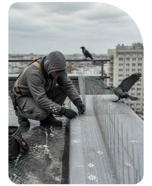 Защита от ворон под ключ в Дюртюли по цене от 5213 р. | Сенат-Дюр